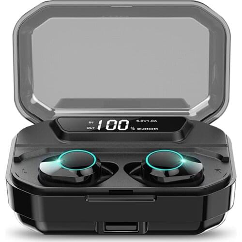 Wireless 6D Stereo Bluetooth Earphones Digital Display Waterproof Noise Reduction Earphone for Android / IOS