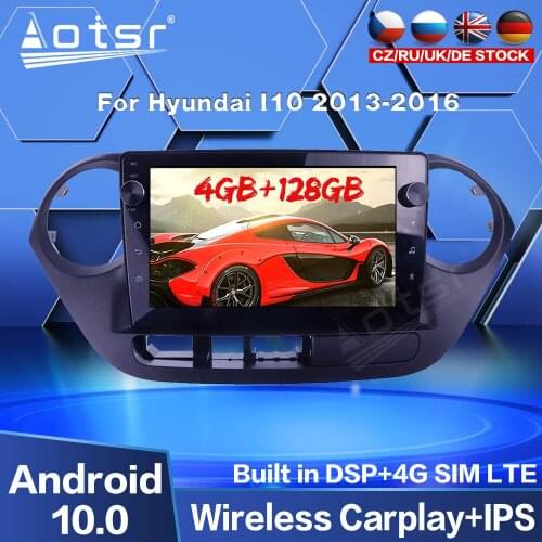 Carplay Car Radio For Hyundai I10 2013 2014 2015 2016 Android Multimedia DVD Video Player 128GB GPS Navigation Screen Auto Unit