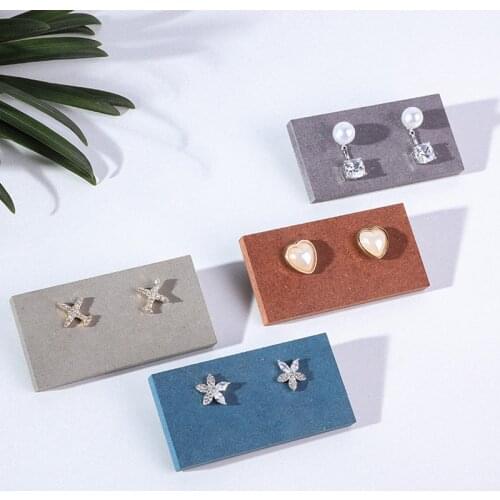 Colorful Wooden Earring display stand earing organizer for jewelry sheet pad jewelery organizer jewellery case holder customized