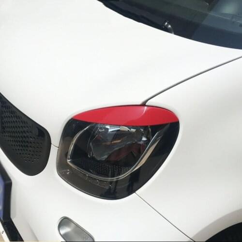 For 15-20 Smart 453 Fortwo Red Handle Decorative Frame Door Bowl Decoration Stickers Exterior Accessories