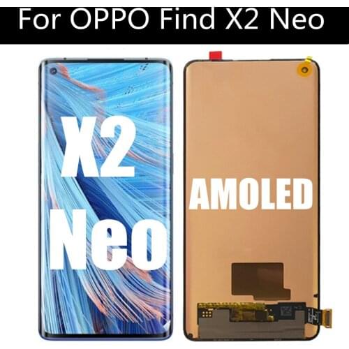 For OPPO FIND X2 Neo 6.5" AMOLED LCD Display Touch Screen Digitizer Assembly Replacement For Oppo Find x2 Neo CPH2009 LCD