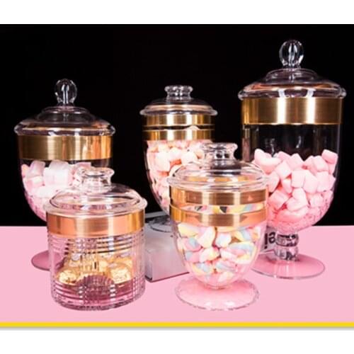 European Acrylic Candy Jar Phnom Penh Sealed Jar Kitchen Spice Storage Bottle Dried Fruit Snack Storage Jar Home Decoration