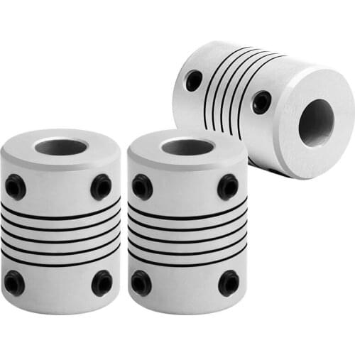 3D Printer 5x8x25mm Flexible Shaft Coupler Stepper Motor Flexible Coupling Coupler Shaft Couplings 10 sizes Parts
