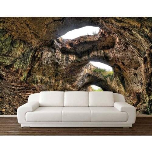 Custom 3D Photo Wallpaper Cave Landscape Wall Decoration Poster Art Removable Wall Mural Wall Stickers