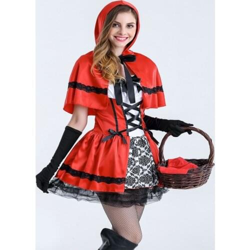 Adult Halloween Fairy tale clothing Little Red Riding Hood Cosplay dress suit performance stage costume for adult JQ-1039