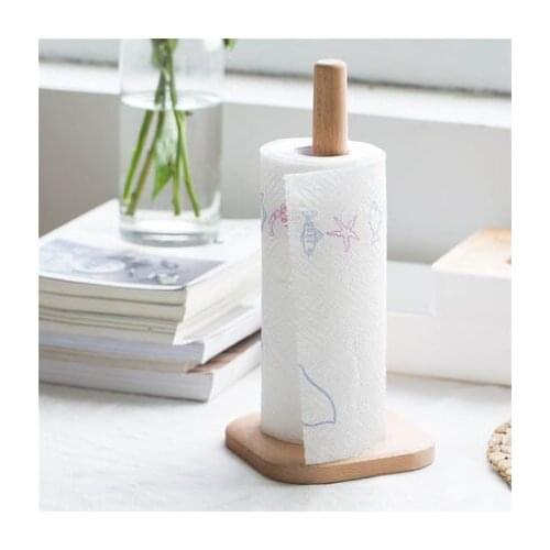 Creative Japanese-style Environmental Protection Paper Towel Holder Elm-free Paint Paper Storage Rack Toilet Paper Kitchen Towel