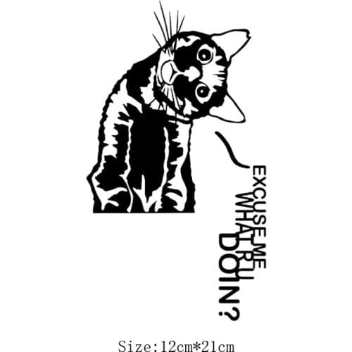 KUCADA cute cat wall sticker mural art decal diy wall sticker home decor pvc wallpaper WP1400