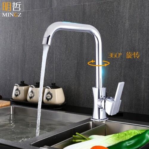 Ming-chu kitchen faucet sink faucet hot and cold sink faucet copper body rotatable faucet