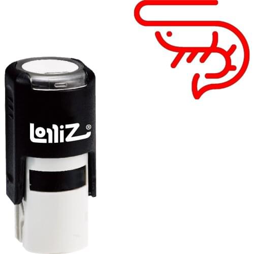 LolliZ Shrimp Self-Inking Rubber Stamp - Modern Symbol Series