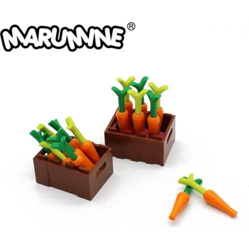 MARUMINE 100PCS/Lot Carrot Bricks Part Toys 3172 33183 MOC Building Blocks Bulk Compatible Major Brands