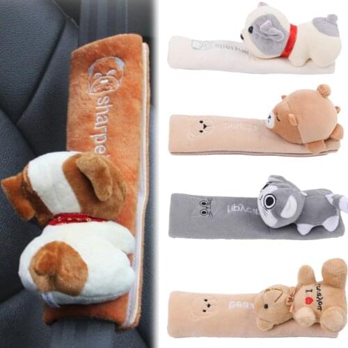Cartoon Cute Auto Car Safety Seat Belt Cover Shoulder Safety Belt Cover Toy Kids Animals Head Protect Shoulder Cushion Pad