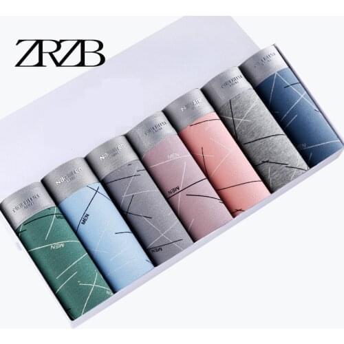 4pcs/Lot Men Underwear Cotton Mens Panties Breathable Mens Boxers Print Underwear Comfortable Boxershorts Underpants Calecon