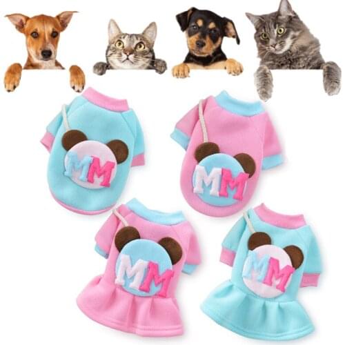 New Cartoon Dog Clothes for Small Dogs Spring Antumn Dog Coat Jacket Clothing Puppy Cartoon Pet Clothes Dress for Chihuahua