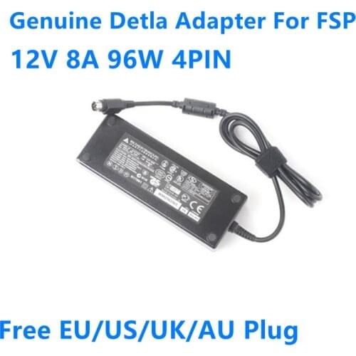Genuine Detla ADP-96W DPS-90FB A 12V 8A 7.5A 96W 4PIN AC Power Adapter For QNAP TS-419P II NAS Qnap TS-419P Power Supply Charger