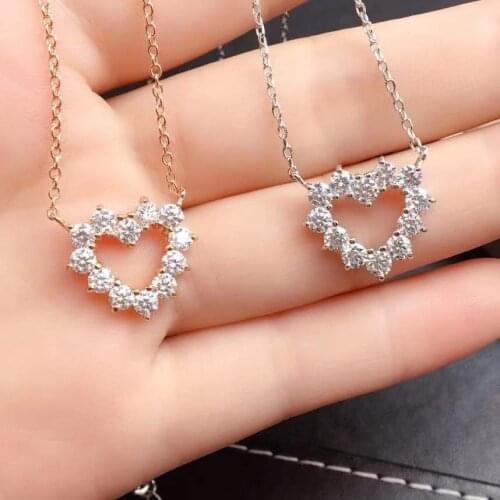 Moissanite necklace, carat gemstone, simplest style, 925 Sterling silver, classic design, girls Necklace