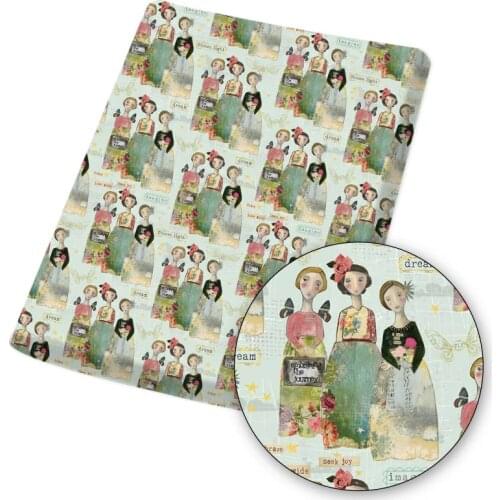 Polyester Cotton Fabric By The Meter New Age Independent Women Printed Sheet For Sewing Cloth Dress DIY Craft 45*145cm/pc