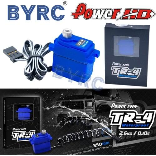 Power HD TR-4 PowerHD TR4 Mini 7.4V 2.6KG Waterproof Metal Gear Servo for TRX4 RC Vehicles Model Parts trx4 km5 Capra scx10