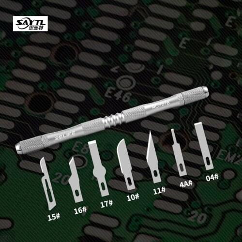 Precision Metal Handle Scalpel 7 Blades Knife Engraving Knife Wood Paper Cutter Craft Pen Knives DIY Repair Hand Tools