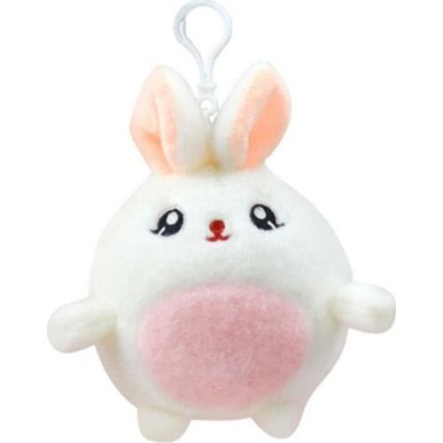 Durable Plush Pendant with Buckle Decorative Lovely Design Fine Craftsmanship Stuffed Doll Decoration Keychain for Gift