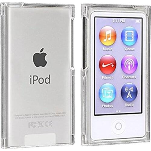 Clear Transparent Hard Front and Back Plastic Shell Cover Case For Apple iPod Nano 7 7TH 8 8TH Generation with Films
