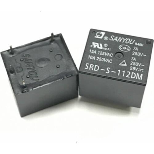 Brand New & Original SRD-S-112DM Sanyou Relay 4-Pin Set Often Open 10A Spot Direct Shot