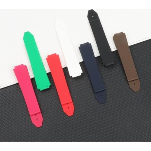 21*15mm Luxury brand Silicone rubber For Hublot strap for Big Bang Men Watchband Belt watch band logo Butterfly buckle