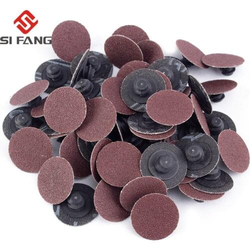 1" 25mm Roloc Sanding Disc Pad 120Grit Roll Lock Grinding Disc For Metal Wood Polishing 10-50Pcs