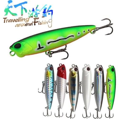 TAF Topwater Pencil Fishing Lure 65mm 5.5g Floating Wobblers Hard Bait Bass Snakehead Long Casting Jerkbait Fishing Tackle Pesca