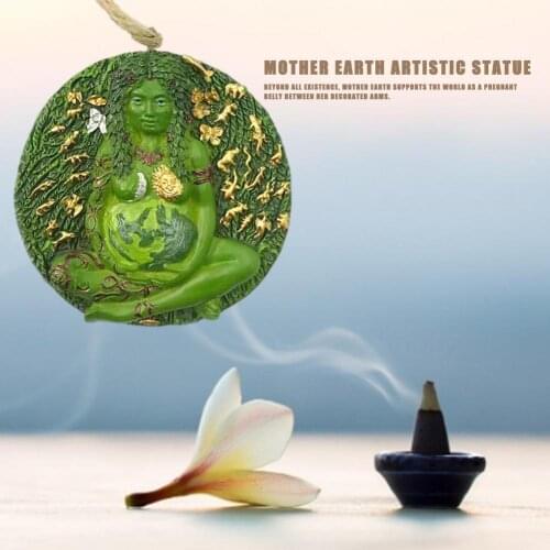 Mother Earth Gaia Goddess Hanging Ornament Millennial Mother Earth Goddess Statue Necklace Mother Fashion Jewelry Unisex