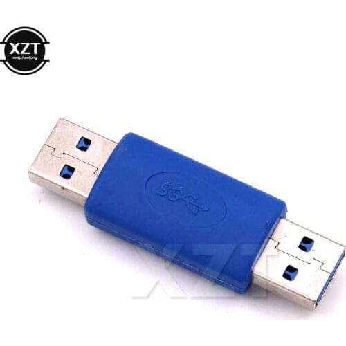 10pcs/lot Newest USB 3.0 A Male to A Male Adapter USB3.0 AM to AM Coupler Connector Extender Converter