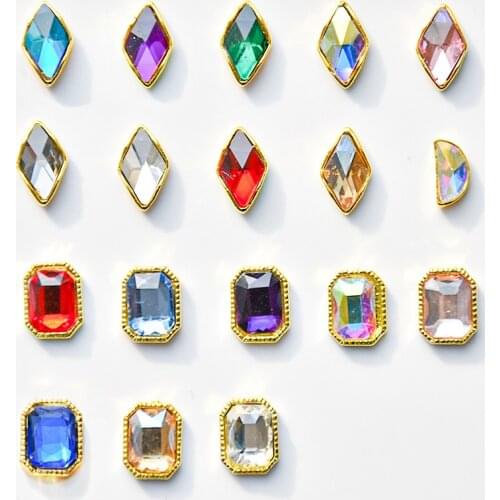 10PCs Luxury 3D Nail Art Rhinestone Charms Shiny Crystal Jewelry Diamonds For DIY Nail Art Tool Manicure Accessory Nail Charms