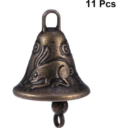 Pack of 11 Feng Shui Metal Antique Vintage Classic Bell Fortune Jingle Bell
