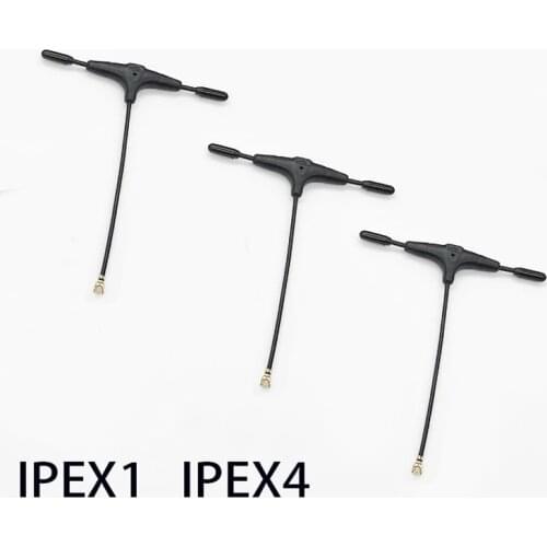2PCS 2.4G T Size Omnidirectional Antenna for ExpressLRS EP1 Remote Controller RX Receiver IPEX1 IPEX4 Compatible TBS Frsky