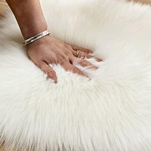 34Love Heart Shape Fur Rugs Artificial Wool Sheepskin Long Hairy Rug Blue White Pink Shaggy Carpet Baby Room Bedroom