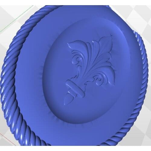 3d model relief rosette_49 for cnc in STL file format
