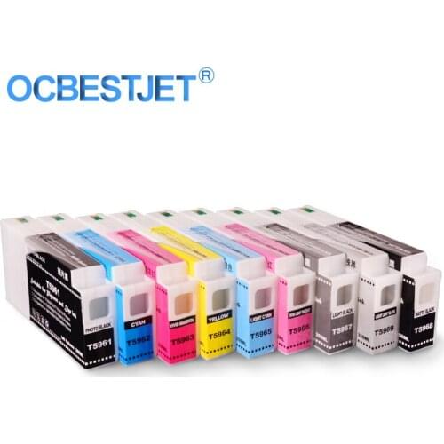 9Colors/Set T5961-T5969 Compatible Ink Cartridge Filled With 350ML Pigment Ink For Epson Stylus Pro 7890 9890 Printer 350ML/PC
