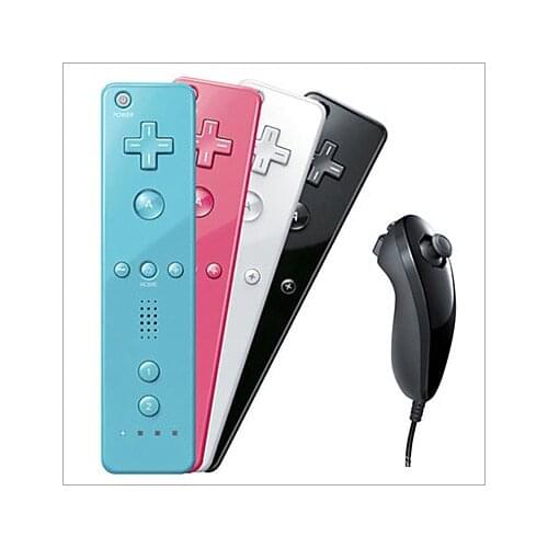 2in1 Wireless Remote Gamepad Controller Built-in Motion Plus For Nintend Wii Nunchuck For Nintend Wii Remote Controle Joystick