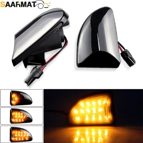 2PCS Dynamic Side Marker Light Turn Signal Lights Smoked Lens Amber LED for Smart Fortwo 451 MK1 & MKII 2007-2015