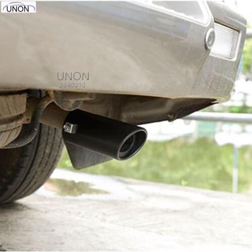 For Car Exhaust Tail Throat Tip Trim Pipe Muffler Pipe Silencer Frosted black