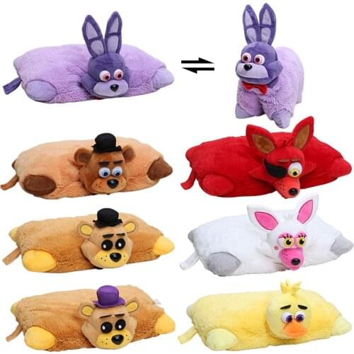 FNAF plush 43cm*30cm plush Pillow Golden Freddy Fazbear foxy plush stuffed pillow doll toy