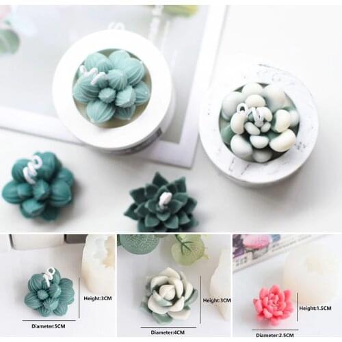 Succulent Candle Mold Cactus Plant Modeling Silicone Mold DIY Aromatherapy Candle Decoration Mold