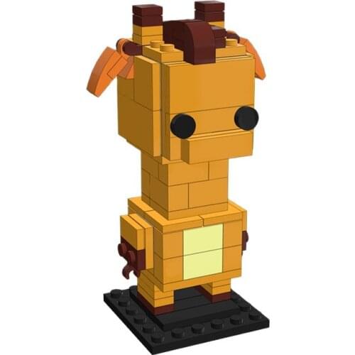 Zoo Africa Big Animal 40316 BrickHeadz Giraffe Square Head Big Head Out of Print Toy Collection Building MOC 112 Piece