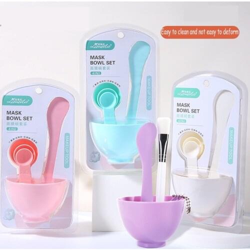 6Pcs/Set DIY Face Mask Mixing Bowl Set Mask Brush Mixing Stick Spoon Self Made Facial Skin Care Mask Tools Kit Beauty Tools