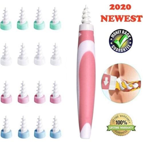 Ear Cleaner Wax Removal Spiral Soft Swab Pick Tool Set Q-Grips+16pcs Earpick Wax Remover Ear Cleaning Sticks Limpiador De Oidos