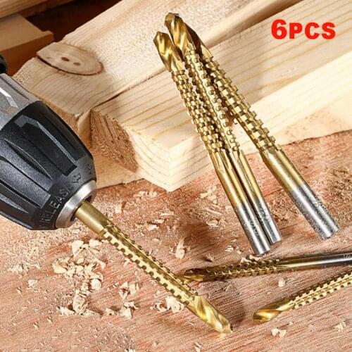 ZK30 6Pcs/set Cobalt Drill Bit Set Spiral Screw Metric Composite Tap Drill Bit Twist Drill Bit Set Multi-function Metal Specia
