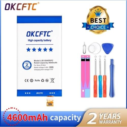 OKCFTC Original 4600mAh LIS1594ERPC Battery For SONY Xperia F5321 Z5C Z5 mini E5823 Z5 Compact Genuine C6 F3216 F3215 F3216Xc