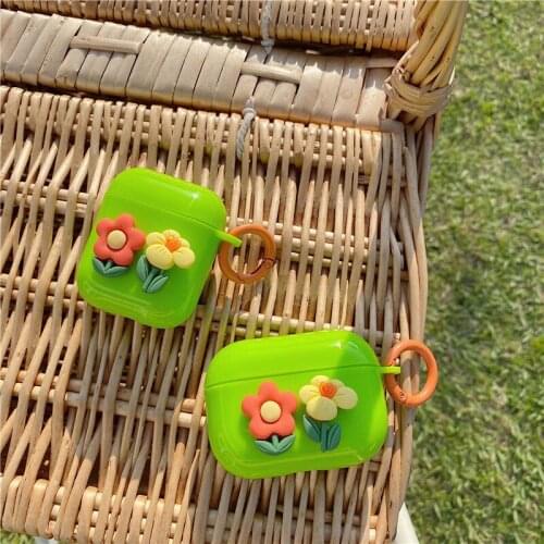 Ins Creative Personality Small Flower Case for Airpods 1 2 Protective Sleeve for Airpods Pro Wireless Bluetooth Headset Shell