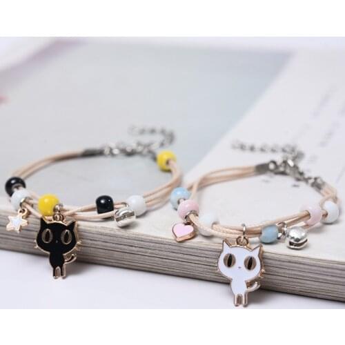 New Fashion Cool Hipster Sweet Kitten Couple Bracelet Pair