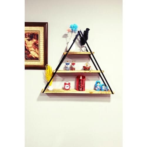 Gift Net Decorative Wooden Triangle Wall Rack 3 Layered big size