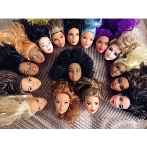 Rare Collection Choose Style Good Doll Heads Blue Hair Purple Hair Doll Accessories Girl DIY Dressing Princess Toy Doll Heads